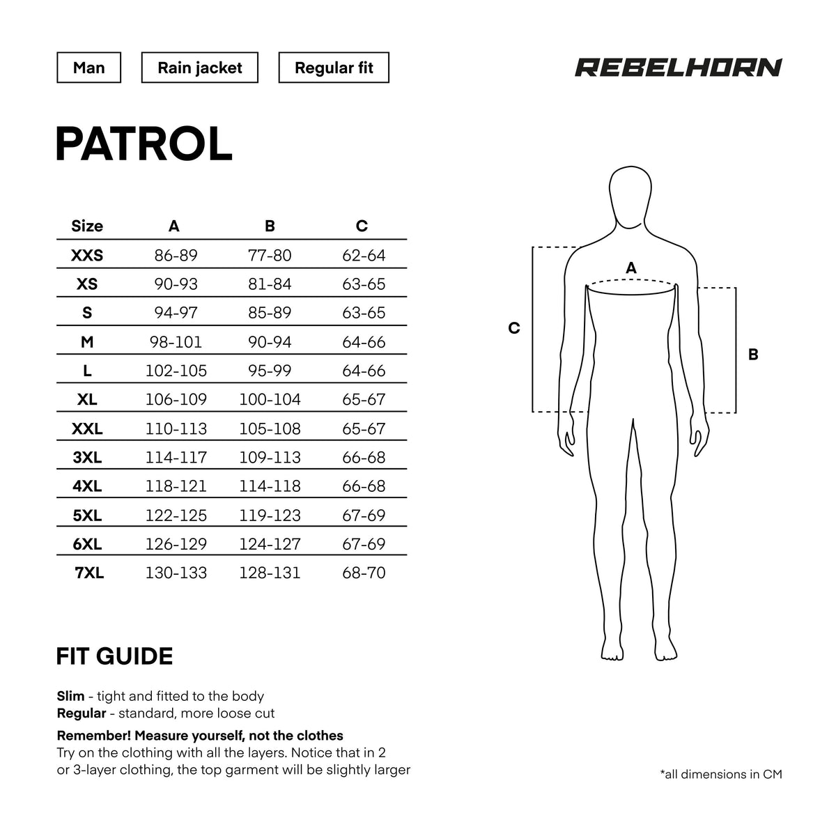 Rebelhorn Textil Mc-Jacka Patrol Svart