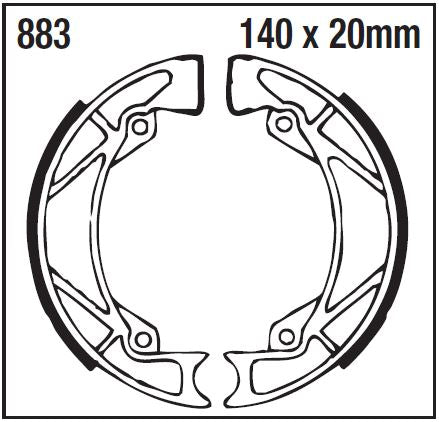EBC BRAKE SHOE STANDARD 883