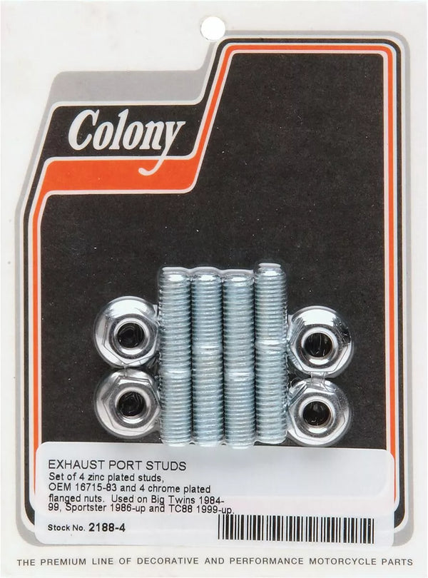 COLONY STUD & NUT EXHAUST 84-99 2188-4