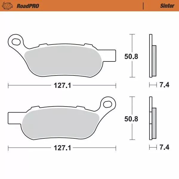 MOTO-MASTER BRAKE PAD SINTER REAR 412102