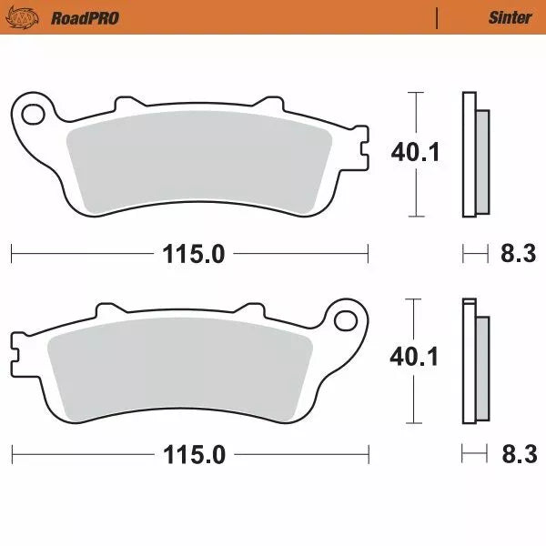 MOTO-MASTER BRAKE PAD SINTER REAR 405202