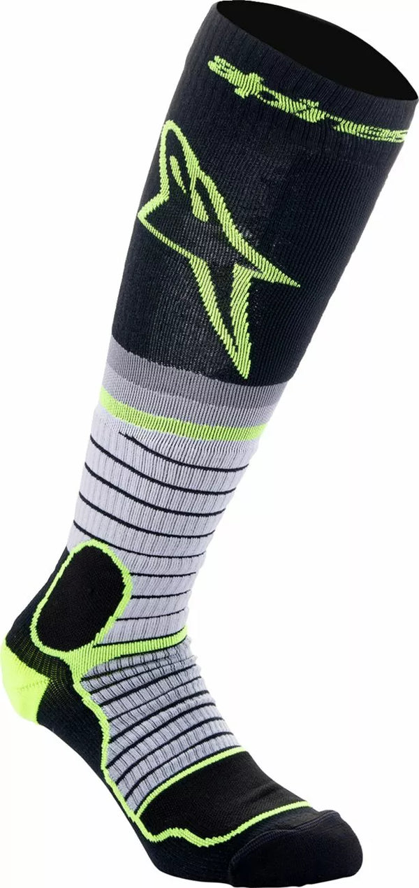 ALPINESTARS(MX) SOCK MX PRO BLK/GY/YLW M 4701524-175-M