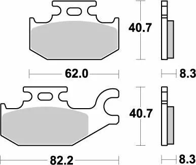 MOTO-MASTER BRAKE PAD NITRO 095721