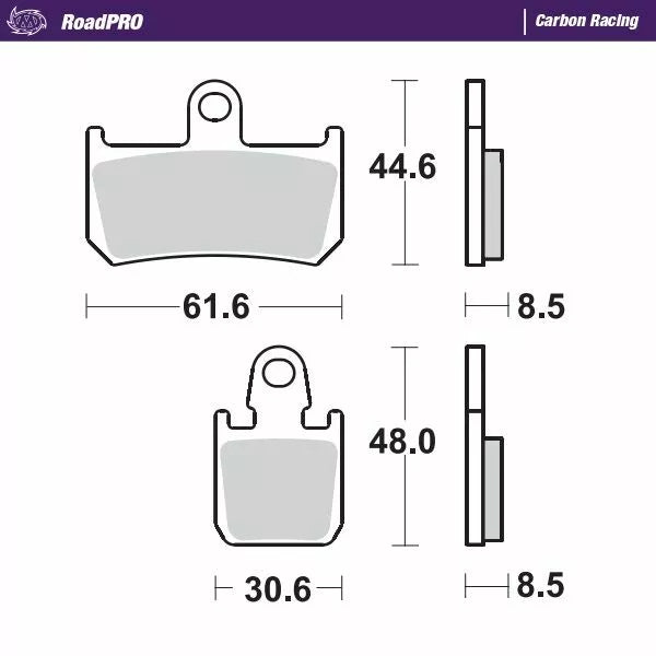 MOTO-MASTER BRAKE PAD CARBON RACING 406906