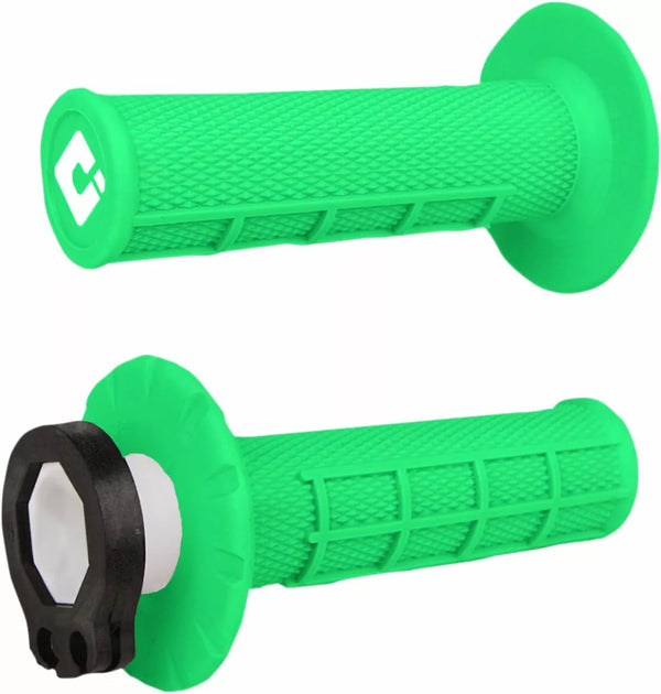 ODI GRIP 1/2 WAFFLE MX FL GRN H36HWN