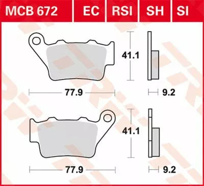 TRW BRAKE PAD TRW MCB672RSI MCB672RSI