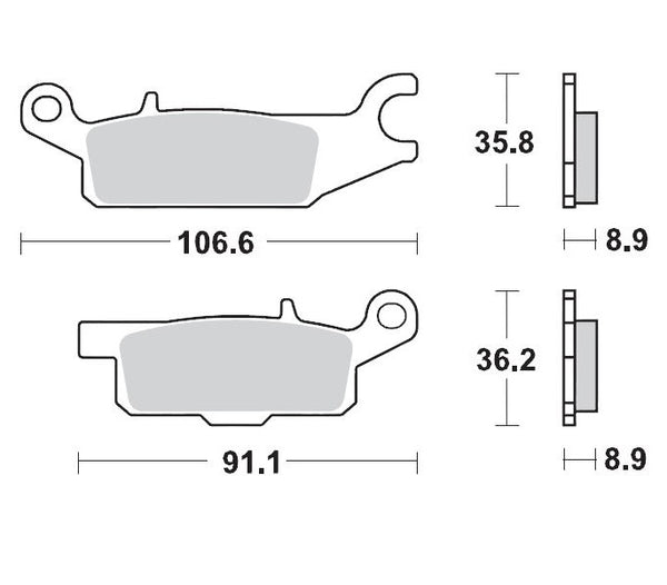 MOTO-MASTER BRAKE PAD RACING 096211