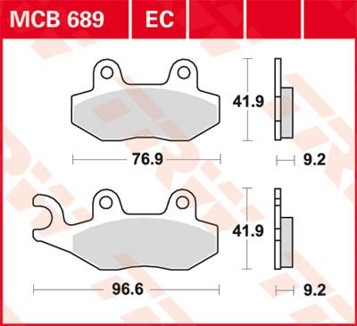 TRW BRAKE PAD TRW MCB689 MCB689