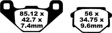 EBC BRAKE PAD FA SER ORGANIC FA382