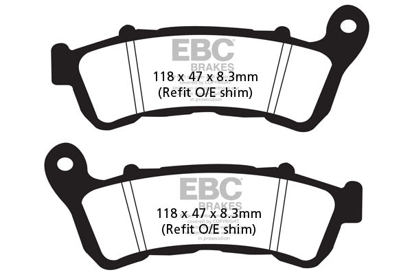 EBC BRAKE PAD EPFA SIN EXT PRO EPFA388HH