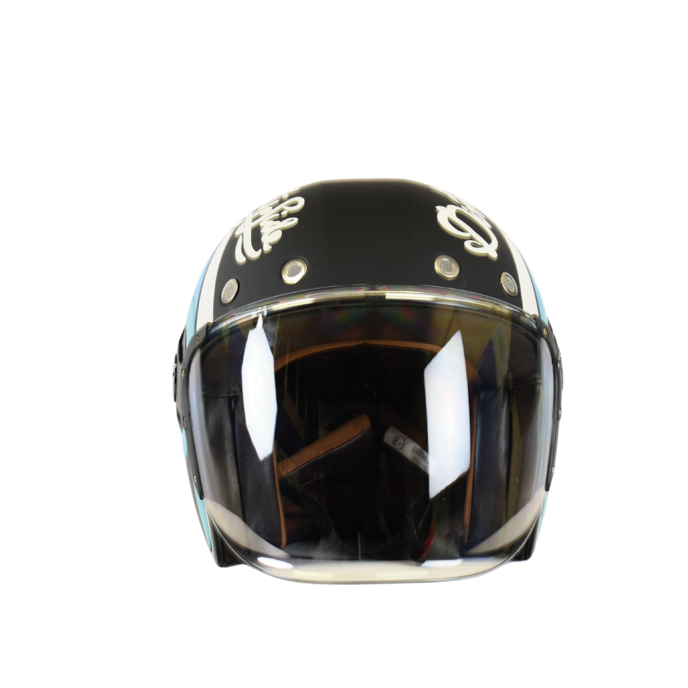 SMK JET MC Helmet Retro Speed ​​Blue