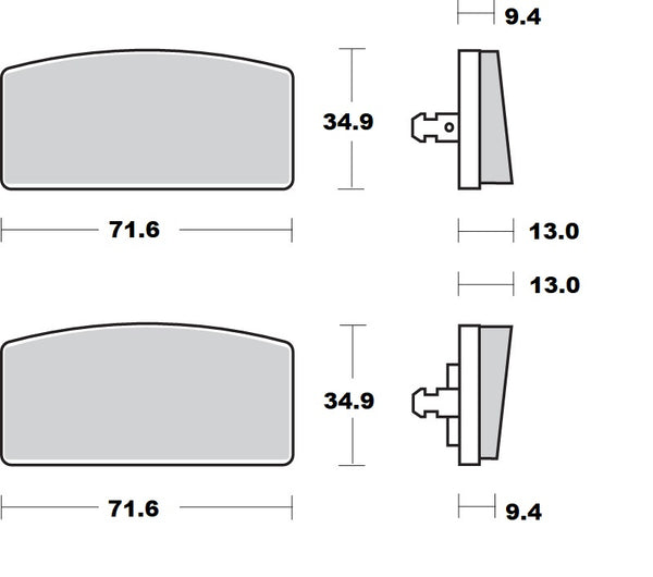 MOTO-MASTER BRAKE PAD CERAMIC 411004