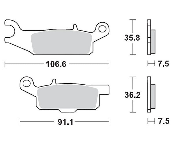 MOTO-MASTER BRAKE PAD RACING 095911