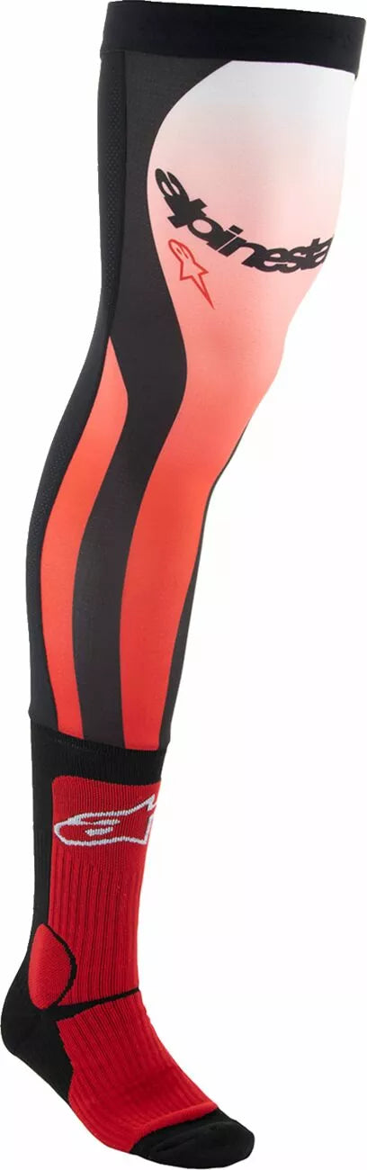ALPINESTARS(MX) SOCK KNEE BRACE RED/WT LX 4701324-3012-LX