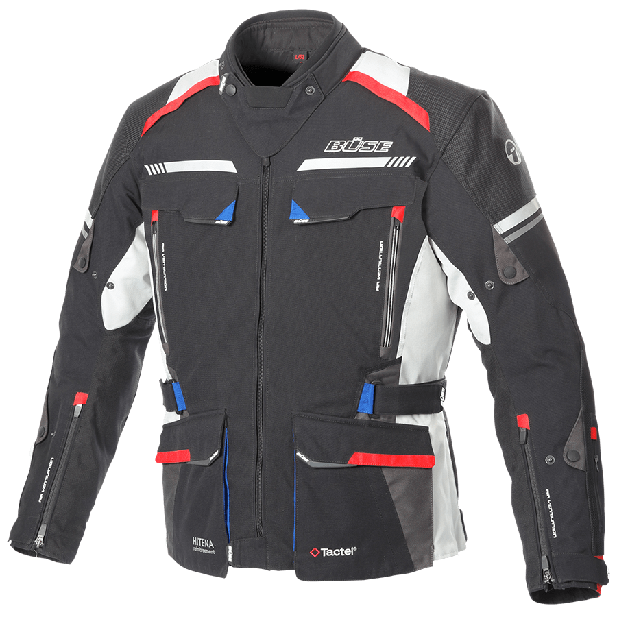 Büse Textile MC jacket Highland II Black /Red