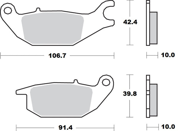 MOTO-MASTER BRAKE PAD CERAMIC 414204