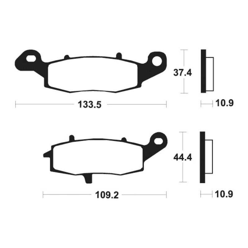 Tecnium Street Performance Sintered Metal Brake Pads - MR386 1023085