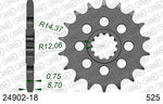 AFAM Steel Standard Front Sprocket 24902 - 525