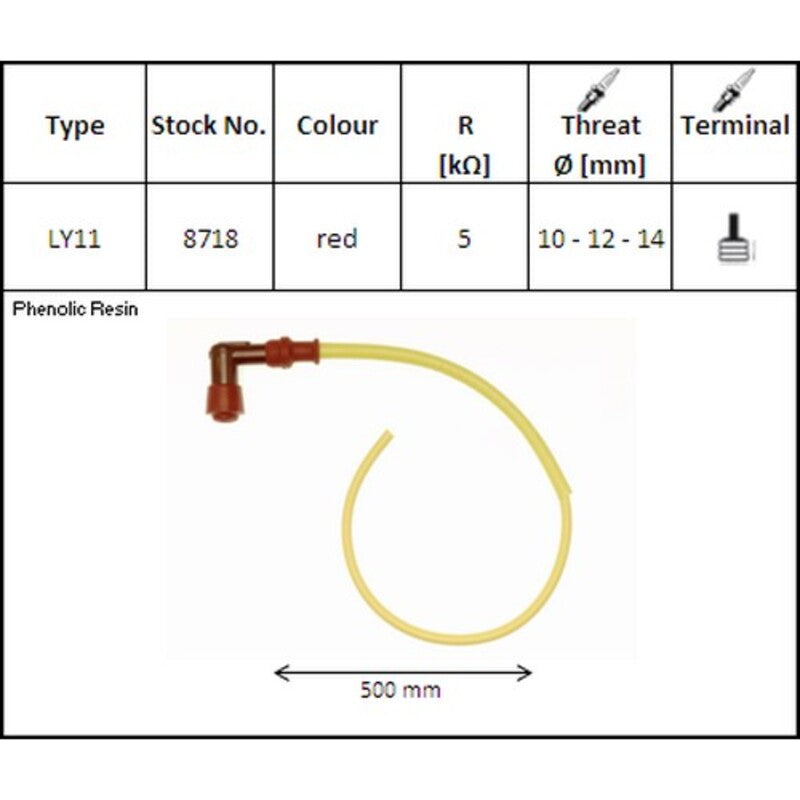 NGK Ignition Cable Ly11 - 90 ° Bent Design