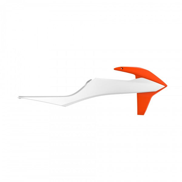 POLISPORT Radiator Covers Orange/White KTM 8422100009