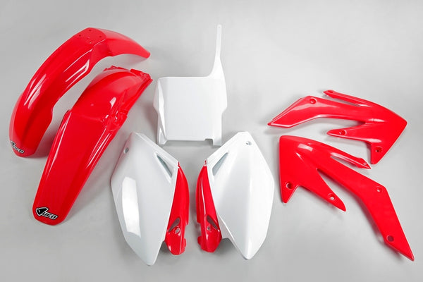 UFO Plastic Kit OEM Color Red/White Honda CRF250R HOKIT104@999