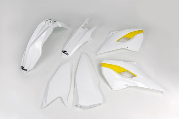 UFO Plastic Kit OEM Color (2015) White/Yellow KHusqvarnaTM HUKIT615@999