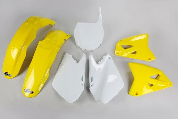 UFO Plastic Kit OEM Color Yellow/White Suzuki RM125/250 SUKIT402@999