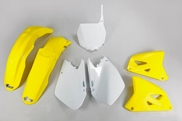 UFO Plastic Kit OEM Color Yellow/White Suzuki RM125/250 SUKIT406@999