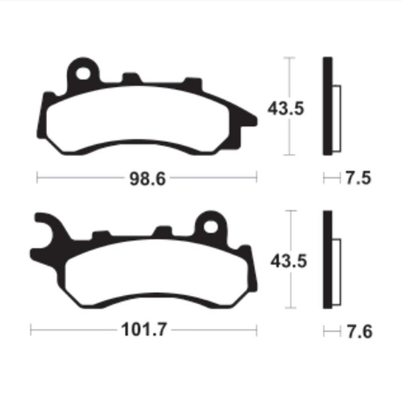 TECNIUM Organic Brake Pads - ME464 (for Nissin caliper) 1090542