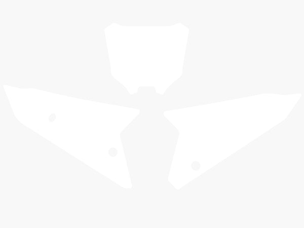 BLACKBIRD Plate Stickers White Honda CRF450 3147/000005