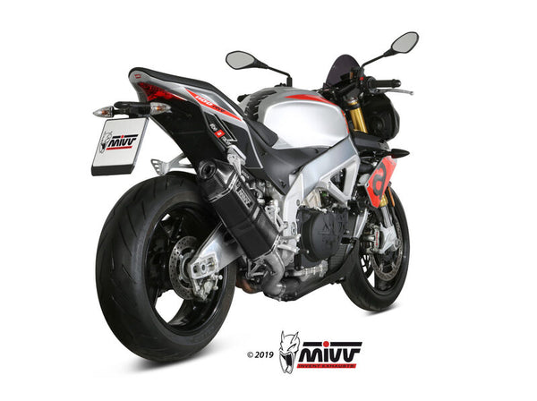 MIVV Speed Edge Slip -on Steel Black/Carbone - Aprilia Tuono V4 1100 A.012.lrb