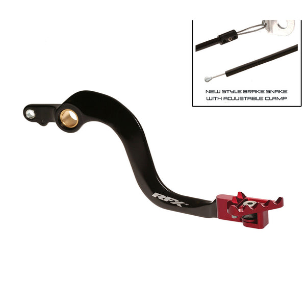 RFX Pro FT Rear Brake Lever (Black/Red) - Honda CR250 FXRB1040099RD
