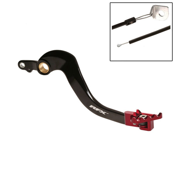RFX Pro FT Rear Brake Lever (Black/Red) - Honda CRFX450 FXRB1060099RD