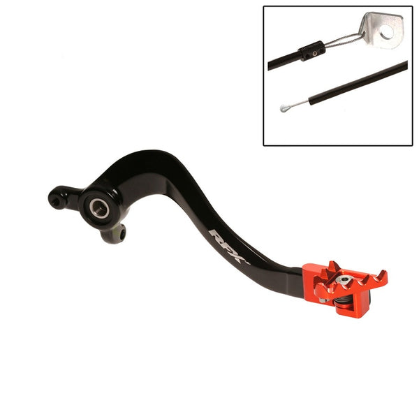 RFX Pro FT Rear Brake Lever (Black/Orange) - KTM SX85 FXRB5020099OR