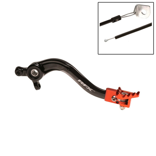 RFX Pro FT Rear Brake Lever (Black/Orange) ) FXRB5040099OR