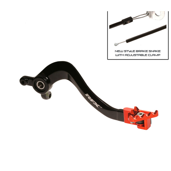 RFX Pro FT Rear Brake Lever - Black/Orange FXRB5070099OR
