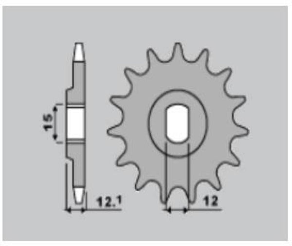 PBR Steel Standard Front Sprocket 2105 - 428 2105 9 18NC