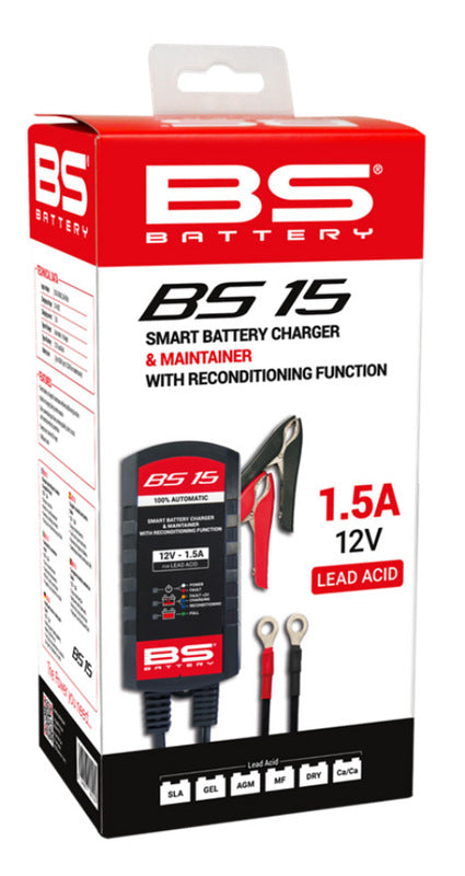 BS BATTERY BS15 Smart Battery charger - 12V 1.5A