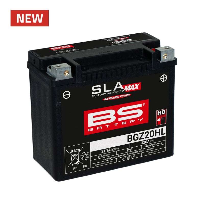 BS Battery SLA Max Battery Maintenance Free Factory Activated - BGZ20HL