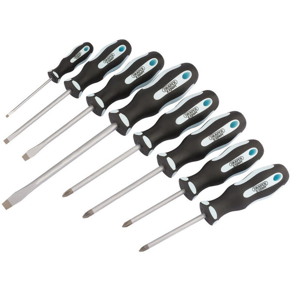 DRAPER Expert Heavy Duty Soft Grip Screwdriver Set - 8 Pieces 63589.0