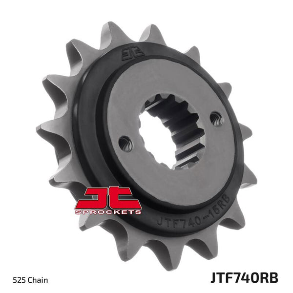 JT SPROCKETS Steel Noise-Free Front Sprocket 740 - 525 JTF740.15RB