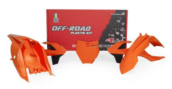 RACETECH Plastkit – 4 delar Orange till KTM R-KITKTM-AR0-500