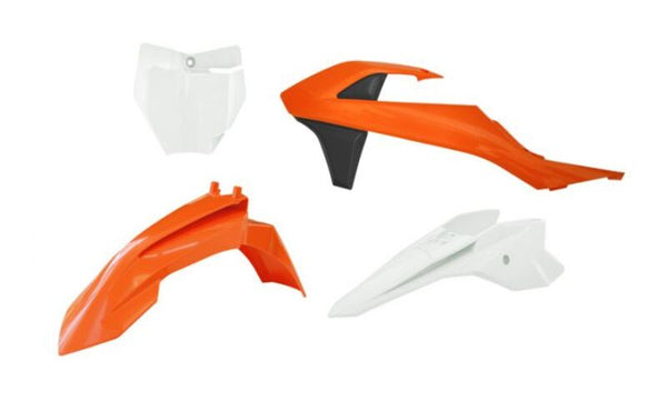 RACETECH Plastkit – 4 delar Svart & Orange till KTM R-KITKTM-AR1-050