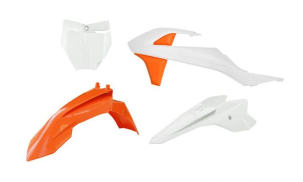 RACETECH Plastkit – 4 delar Orange /Vit till KTM R-KITKTM-AR3-050