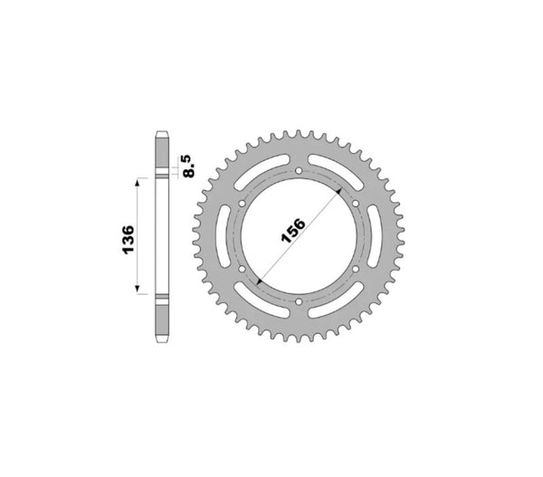PBR standard rear sprocket - 420 4726 58 L5