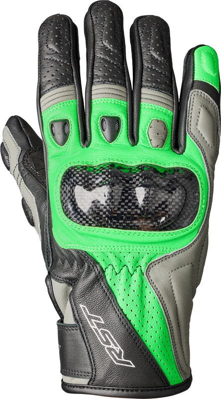 RST Stunt 3 CE Gloves - Neon Green 102123NEO-08