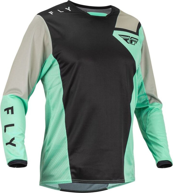 Fly Racing Kinetic Jet Jersey Black/Mint/Gray SM 376-520s