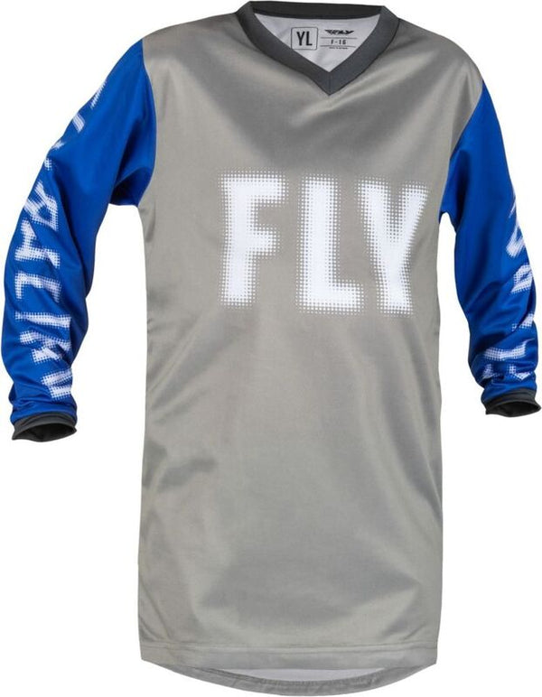 FLY RACING F-16 Youth Jersey - Grey/Blue 376-223YXS
