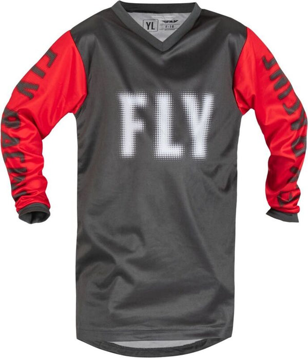 FLY RACING F-16 Youth Jersey - Grey/Red 376-224YXS