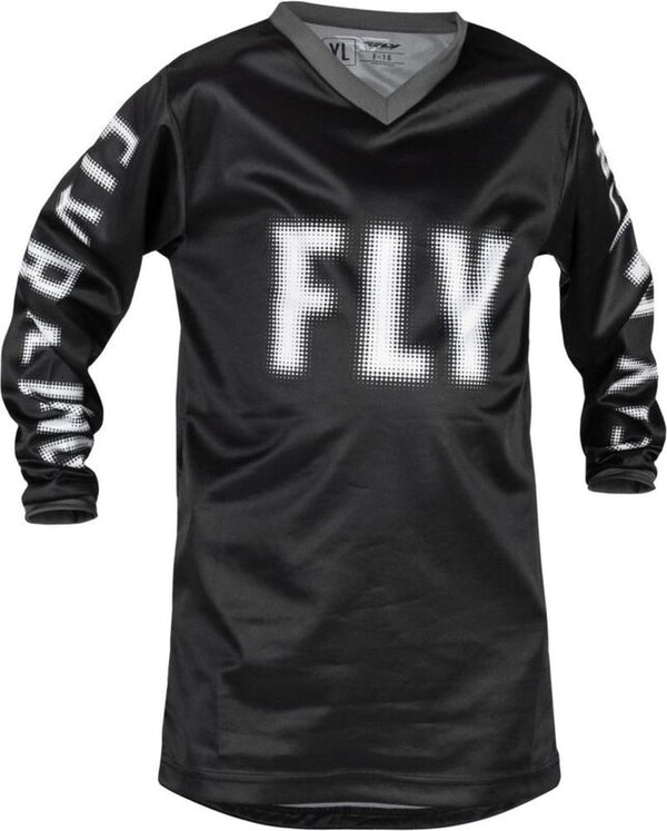 FLY RACING F-16 Youth Jersey - Black/White 376-222YXS